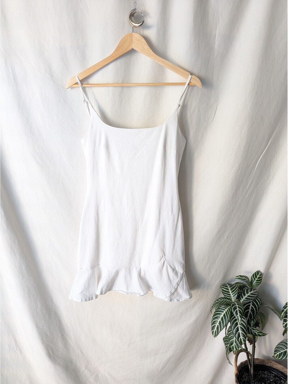 Princess Polly White Mini Dress with Ruffle Hem